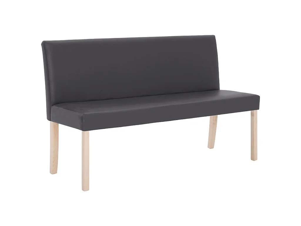 Sitzbank 139,5 cm Grau Kunstleder