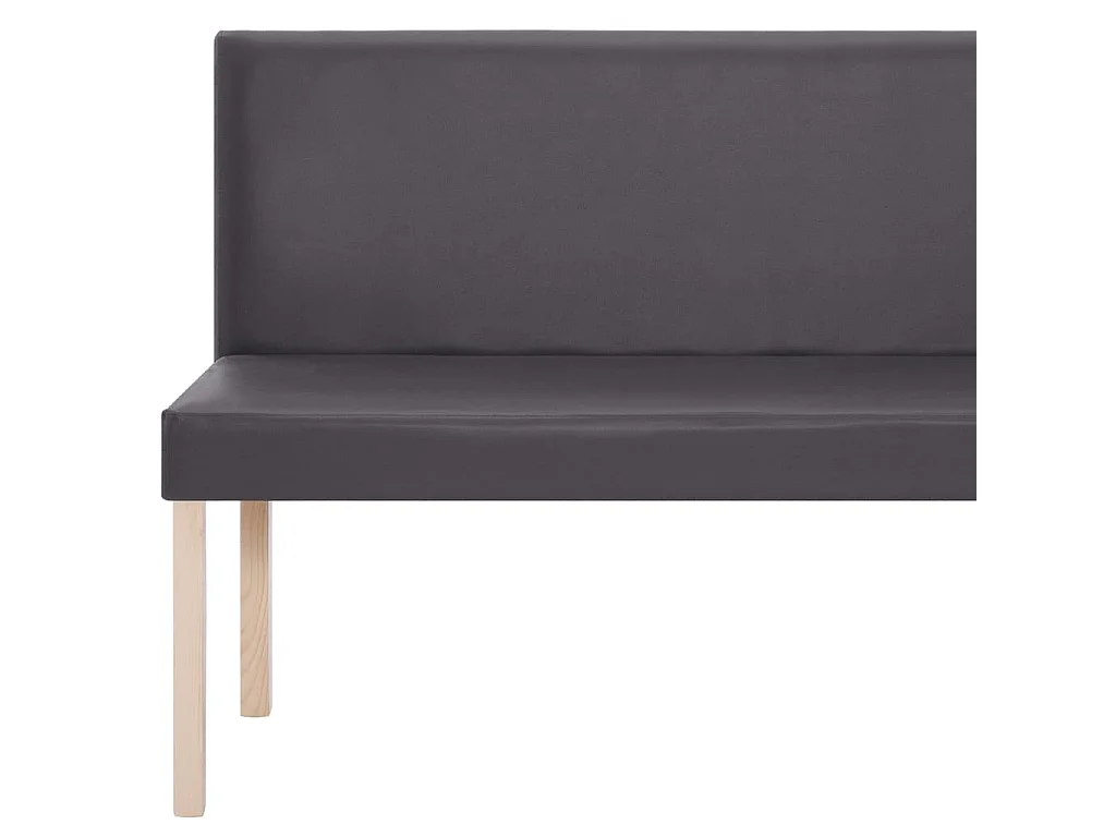 Sitzbank 139,5 cm Grau Kunstleder
