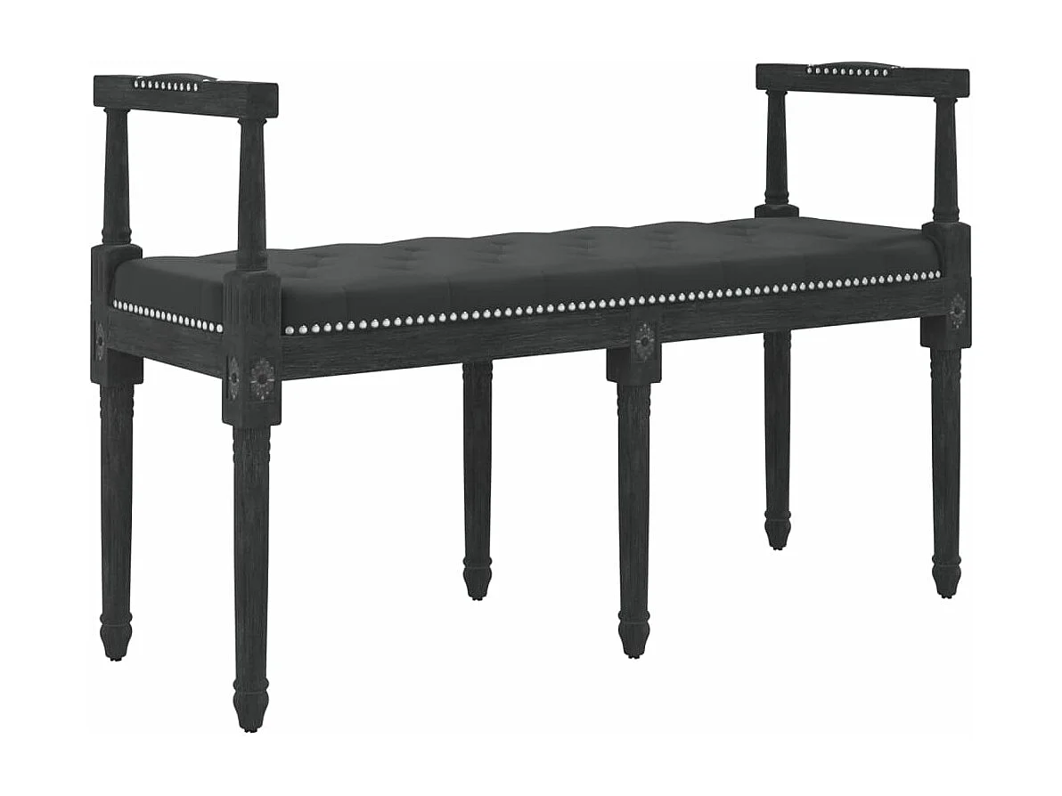 Banc Noir 110x40x70 cm Velours
