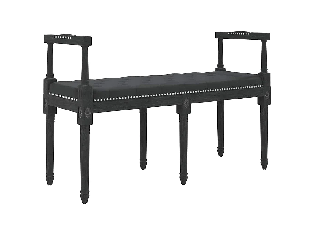 Banc Noir 110x40x70 cm Velours