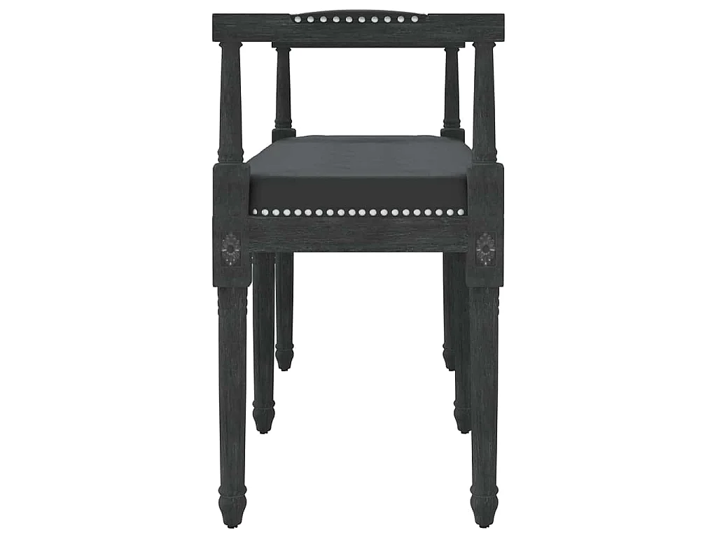 Banc Noir 110x40x70 cm Velours