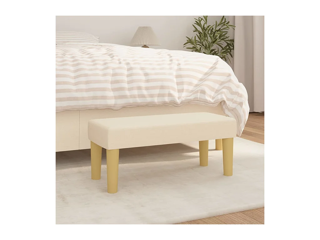 Banc Crème 70x30x30 cm Tissu