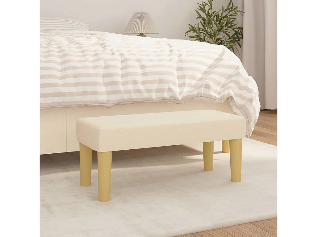 Banc Crème 70x30x30 cm Tissu