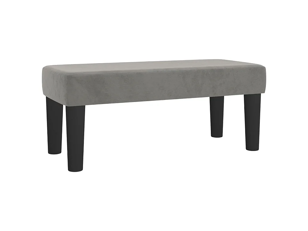 Banc Gris clair 70x30x30 cm Velours