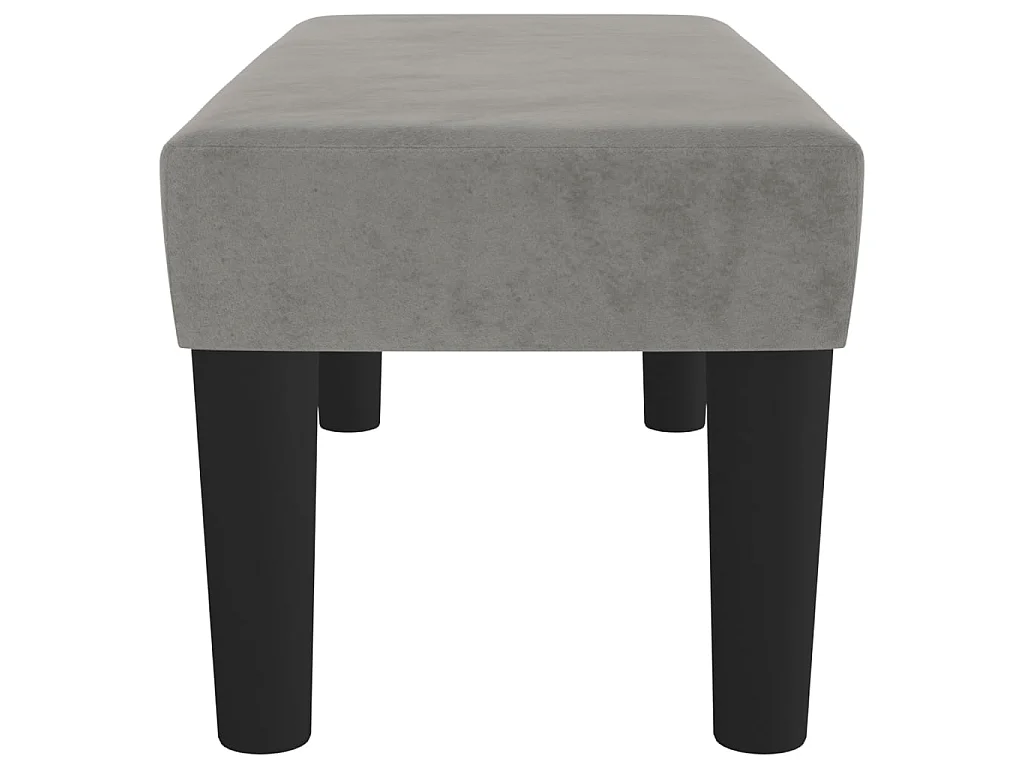 Banc Gris clair 70x30x30 cm Velours