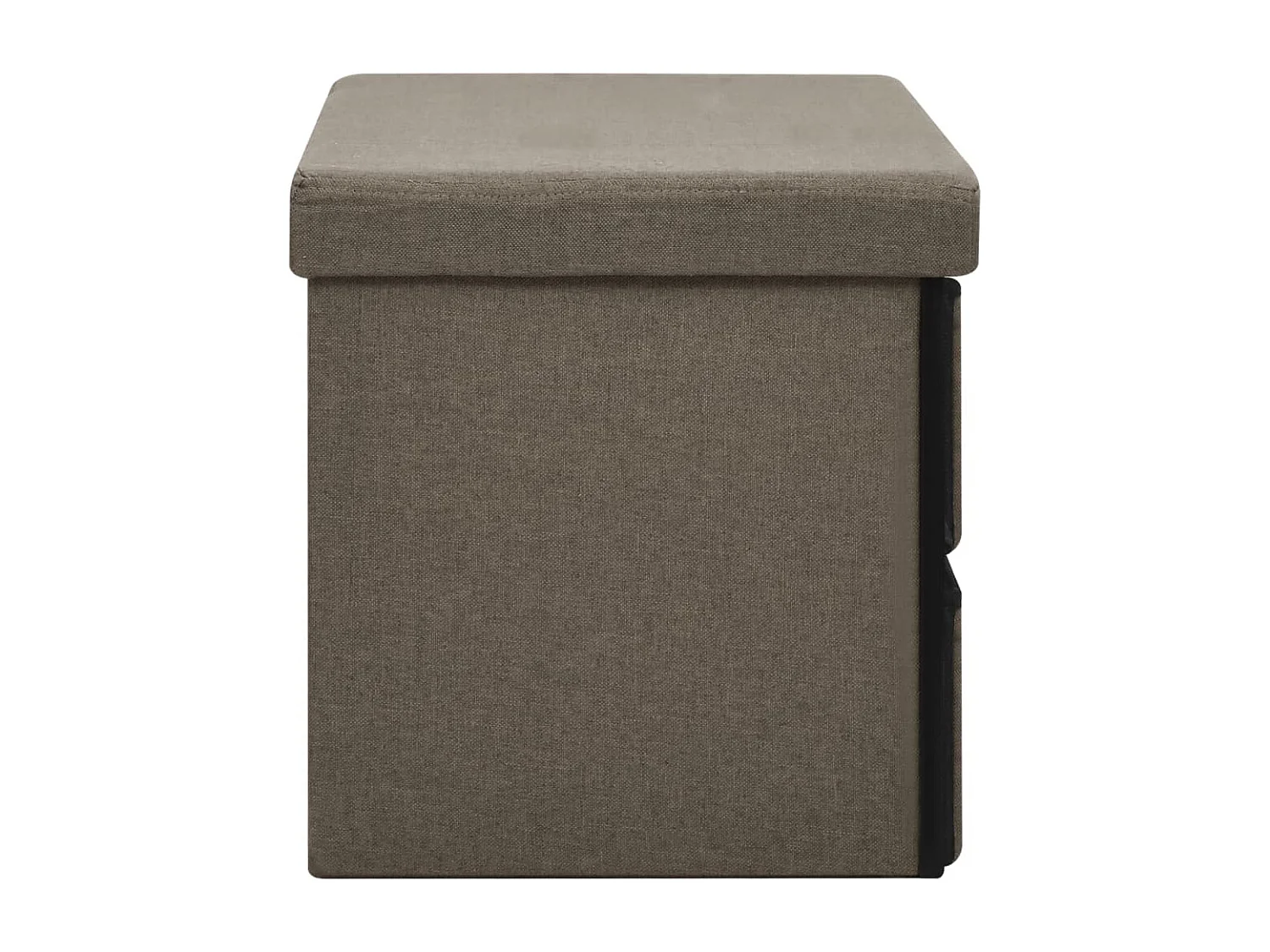Banc de rangement pliable Marron 76x38x38 cm Faux lin
