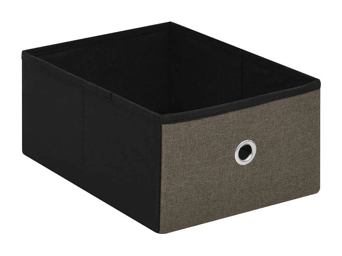 Faltbare Sitzbank mit Stauraum Braun 76x38x38 cm Leinenoptik