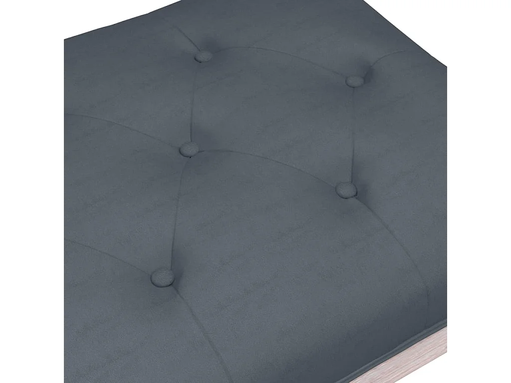 Bankje 110x40x49 cm fluweel donkergrijs