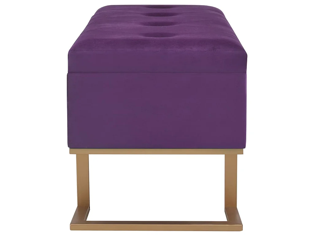 Bank mit Staufach 105 cm Lila Samt