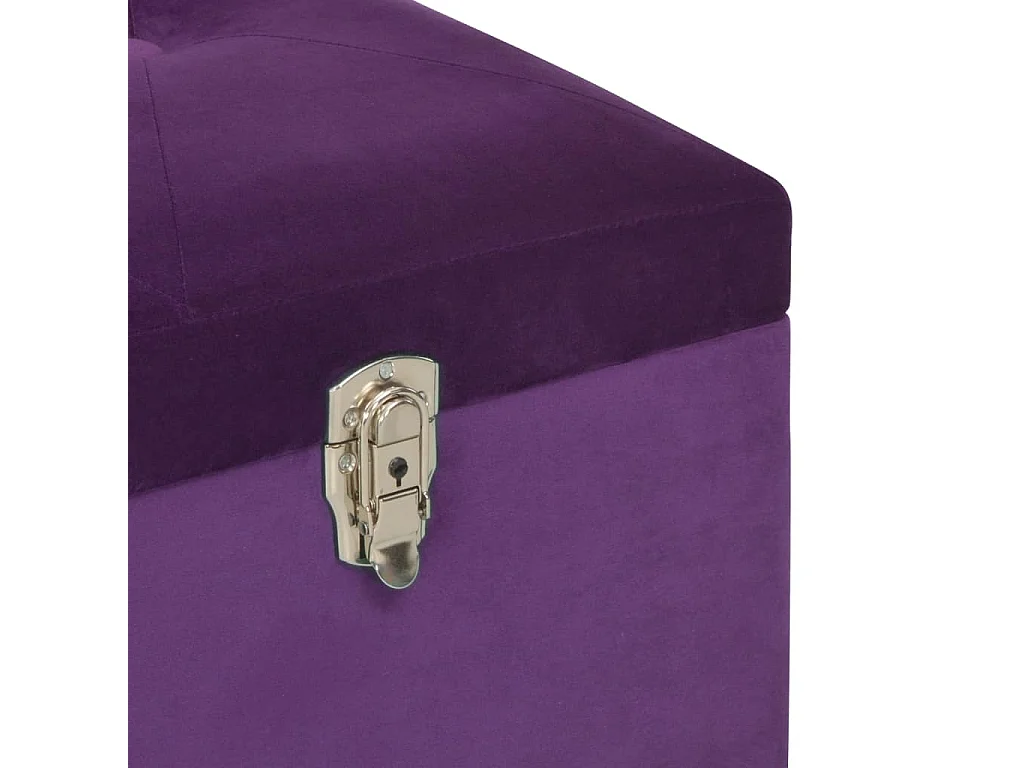 Bank mit Staufach 105 cm Lila Samt
