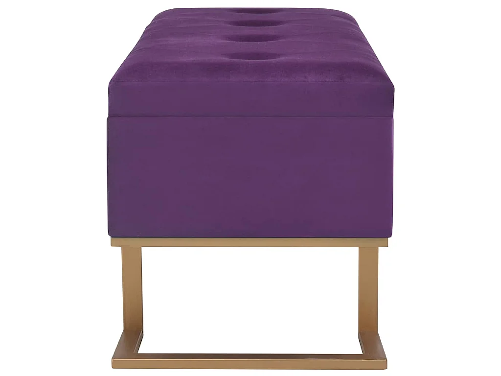 Banc avec compartiment de rangement 105 cm Violet Velours