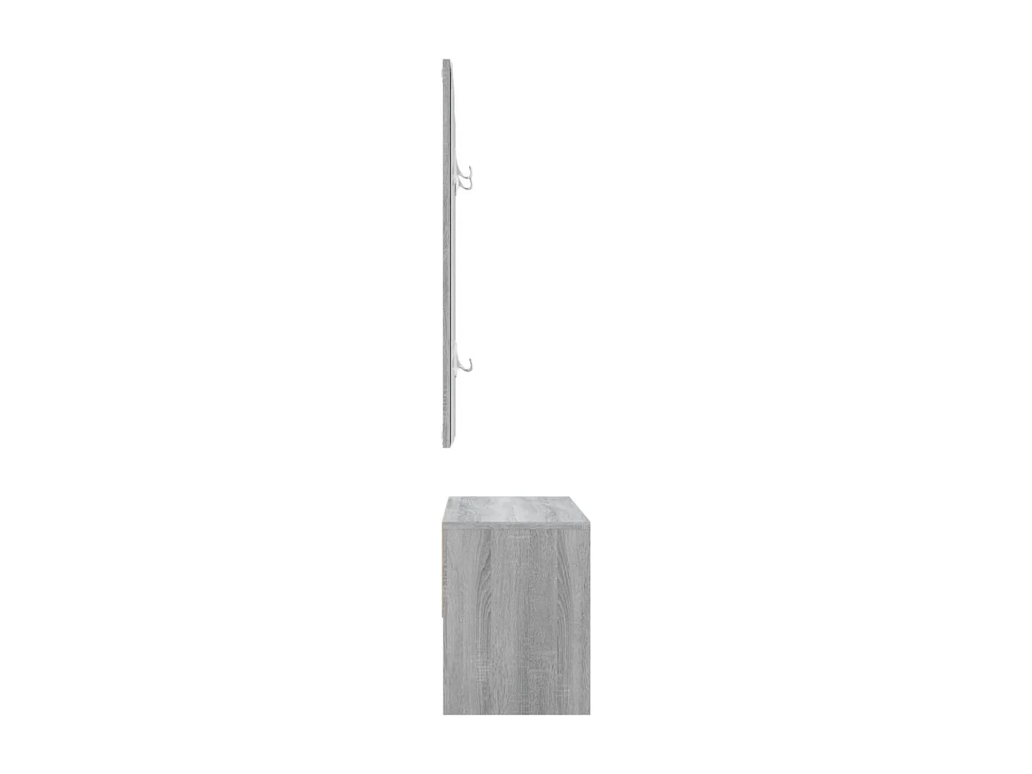 Garderoben-Set Grau Sonoma Holzwerkstoff