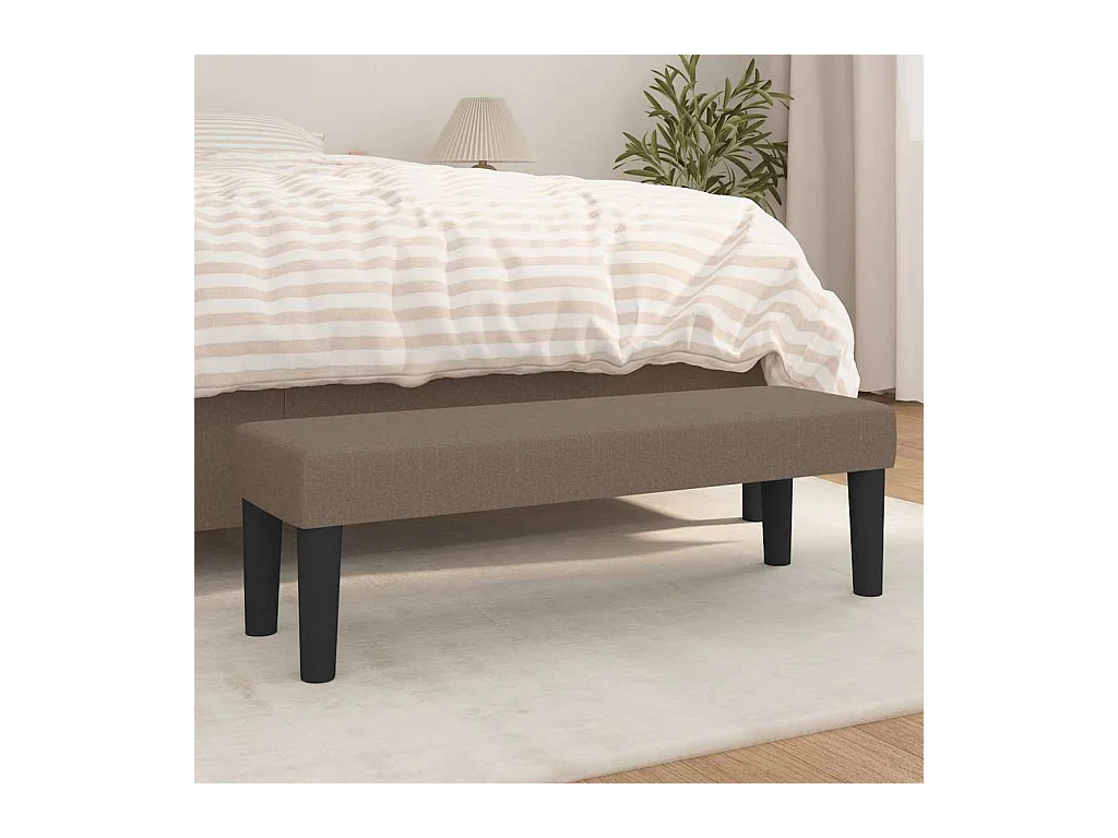 banc Taupe 100 x 30 x 30 cm tissu