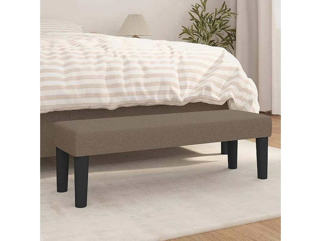 Banco 100x30x30 cm tecido castanho-acinzentado
