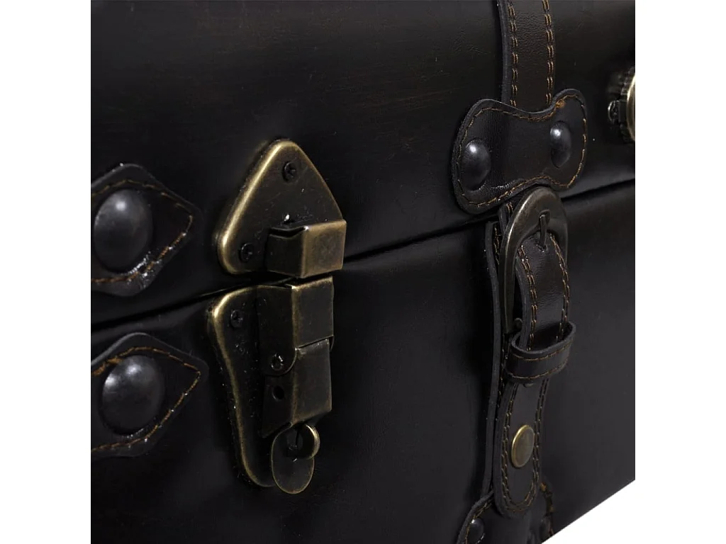 Banc long de rangement marron