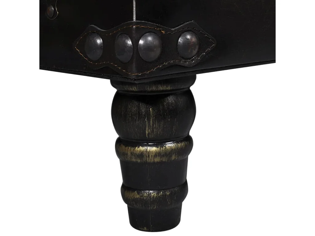 Banc long de rangement marron