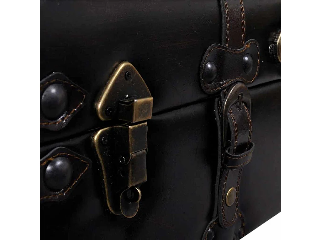 Banc long de rangement marron