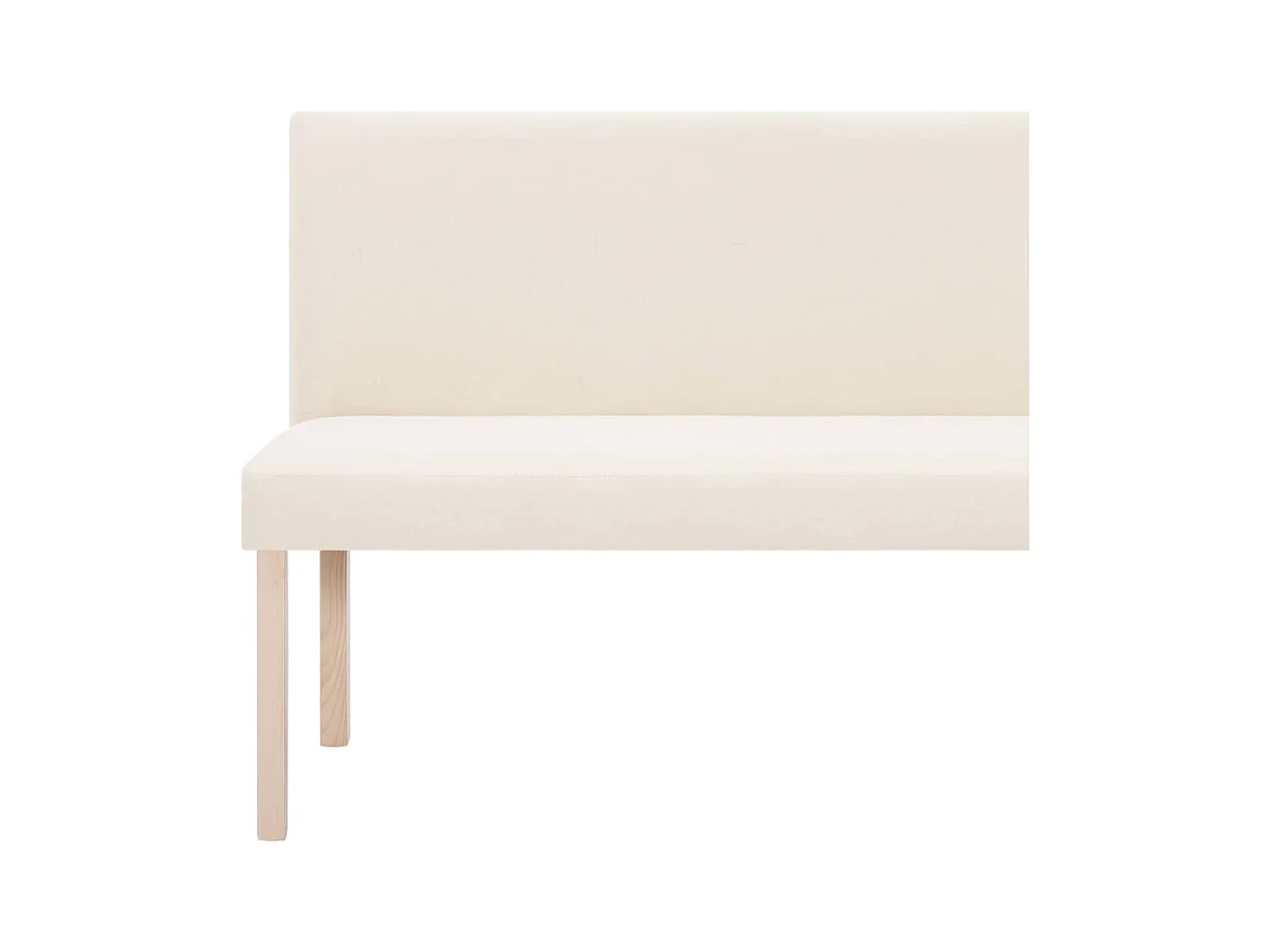 Banc 139,5 cm Crème Polyester