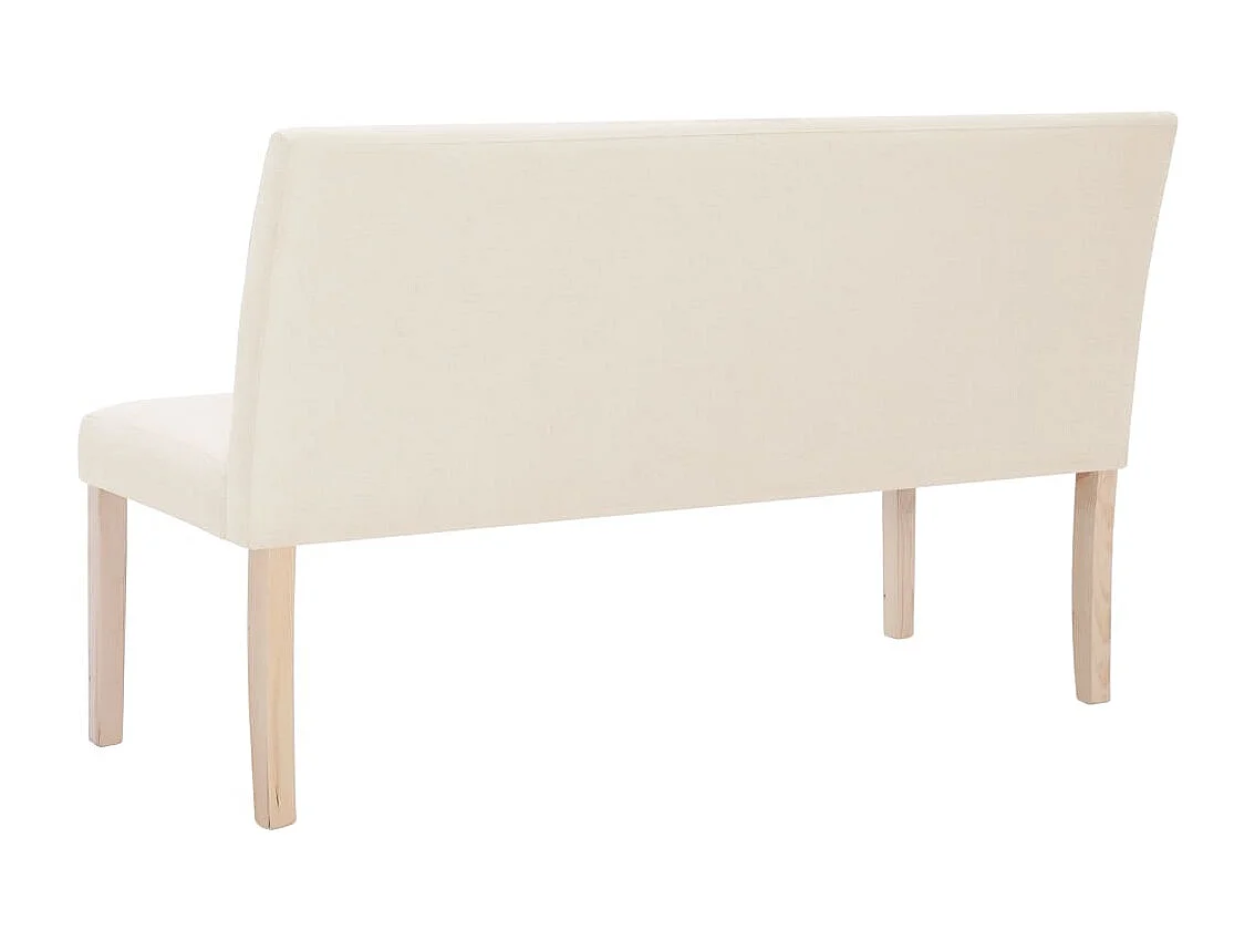 Banc 139,5 cm Crème Polyester