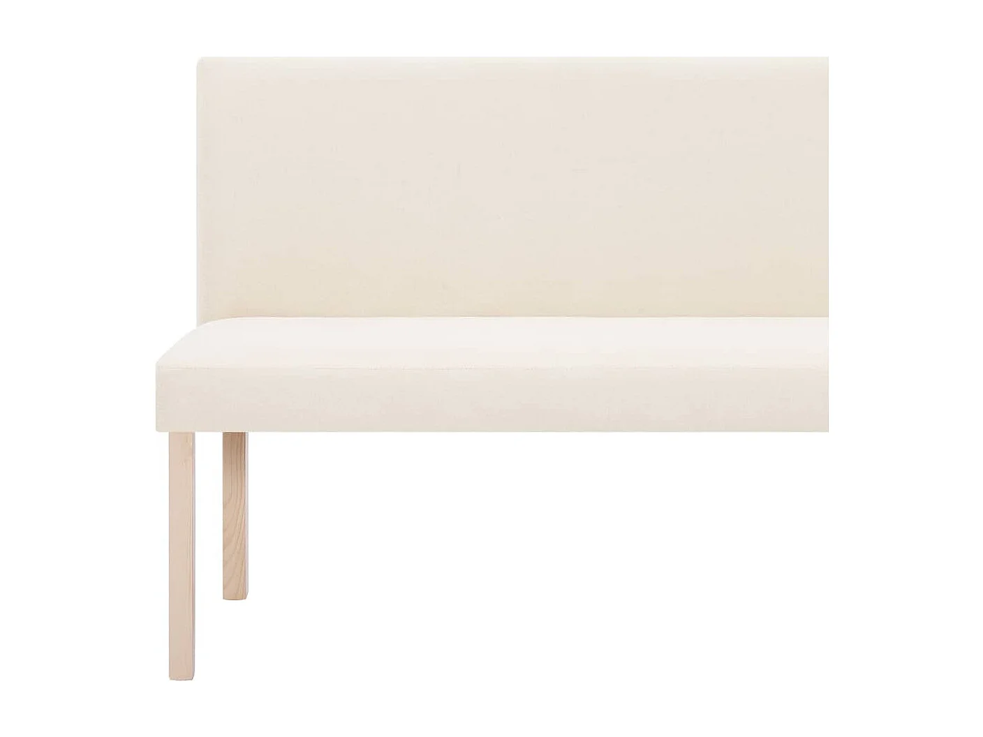 Banc 139,5 cm Crème Polyester