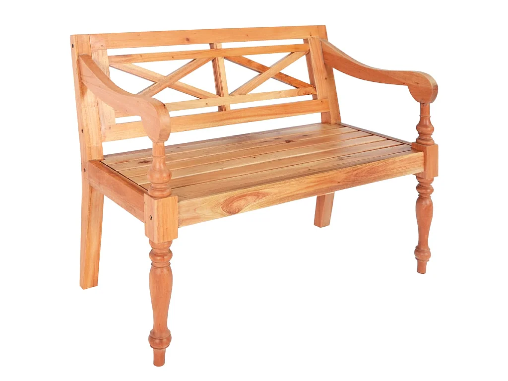 Batavia-Sitzbank 98 cm Mahagoni Massivholz Hellbraun
