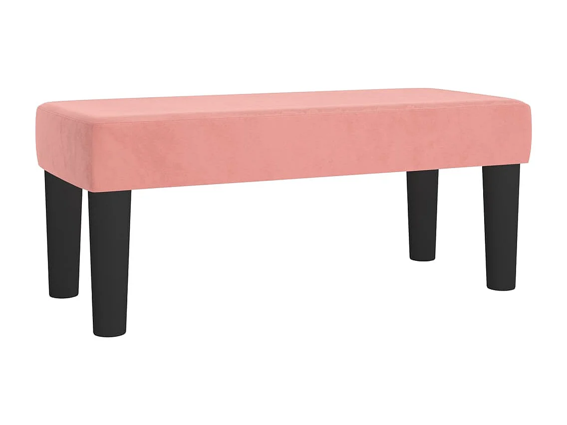 Panca Rosa 70x30x30 cm in Velluto