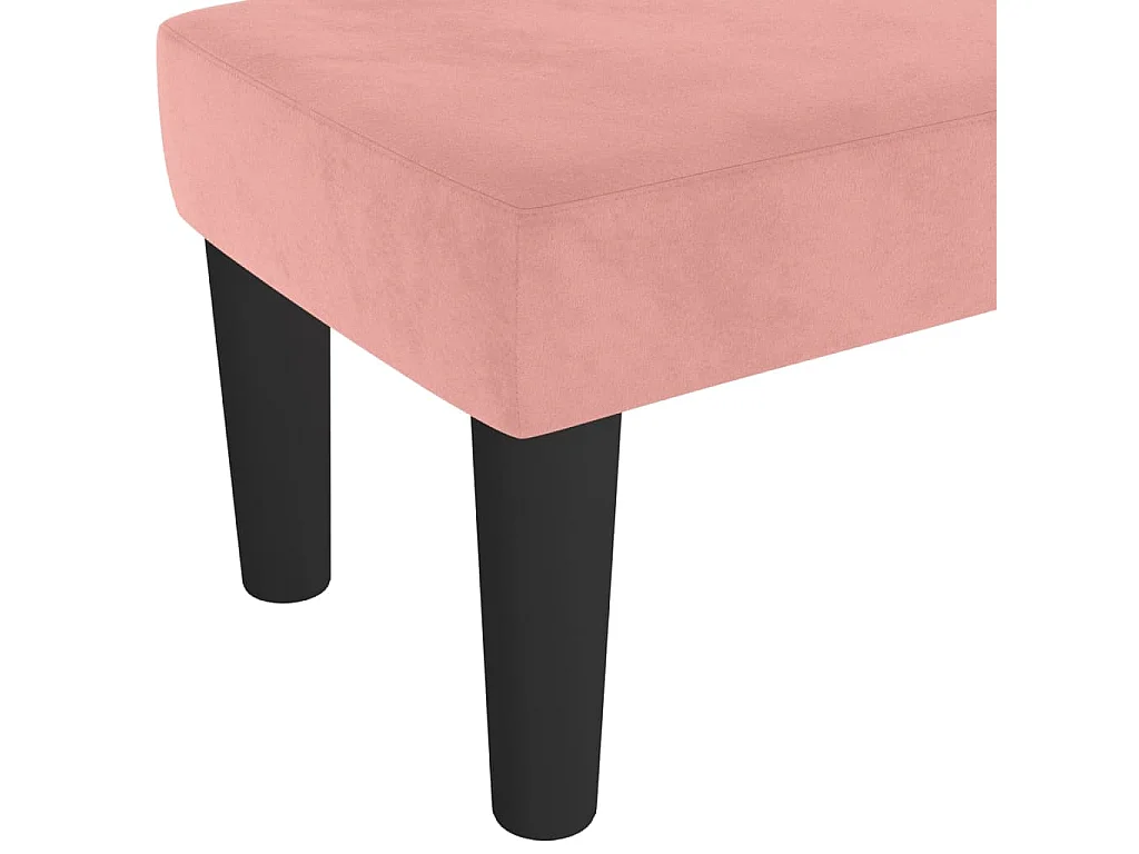 Panca Rosa 70x30x30 cm in Velluto