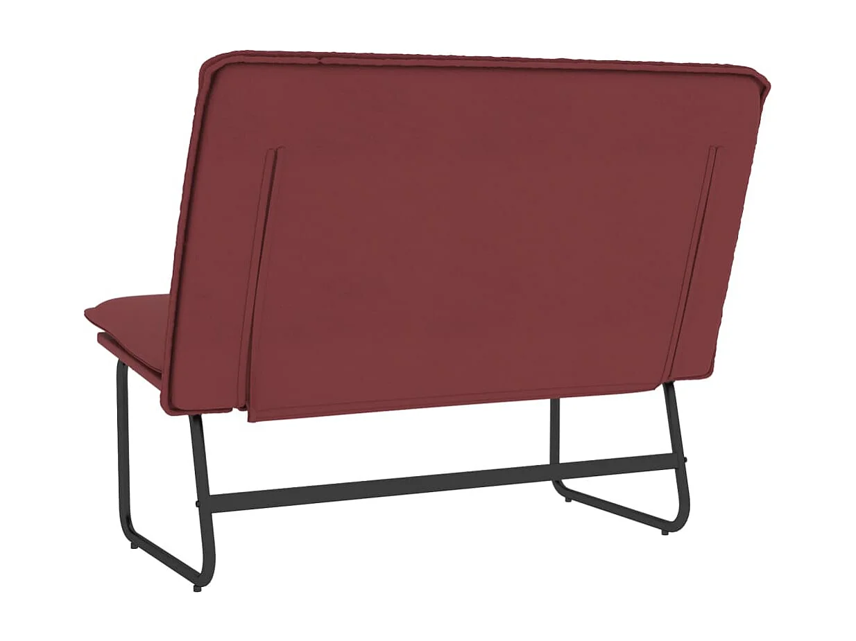 Banc Rouge bordeaux 100x75x76 cm Similicuir