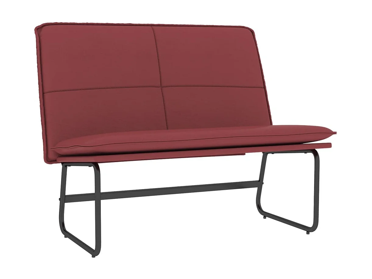 Banc Rouge bordeaux 100x75x76 cm Similicuir