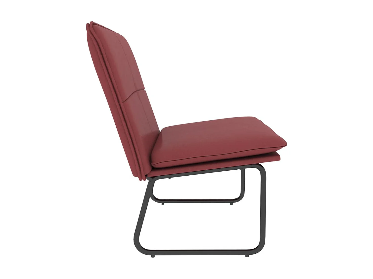 Banc Rouge bordeaux 100x75x76 cm Similicuir