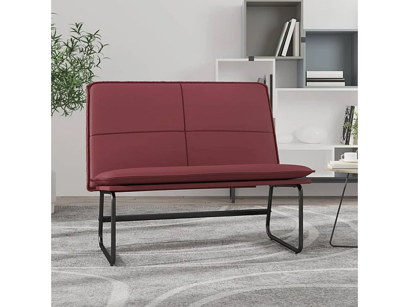 Banc Rouge bordeaux 100x75x76 cm Similicuir