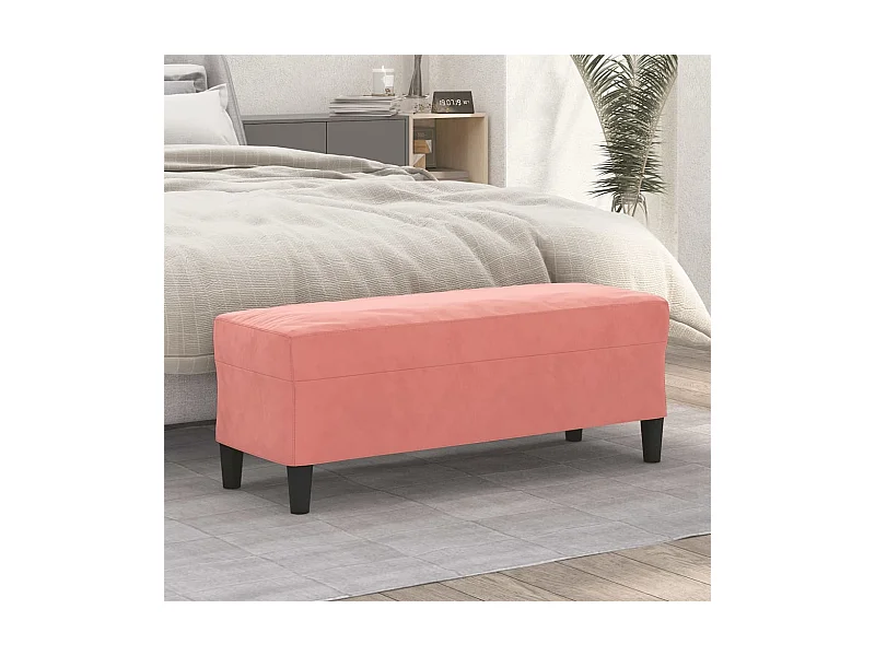 Sitzbank Rosa 100x35x41 cm Samt