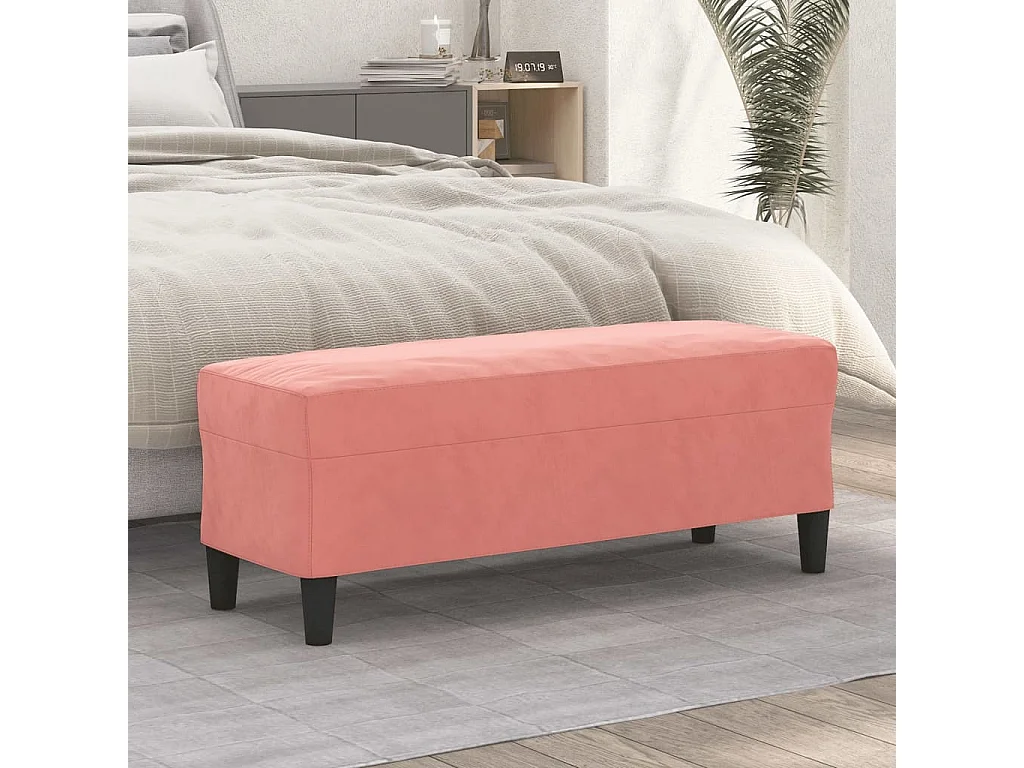 Sitzbank Rosa 100x35x41 cm Samt