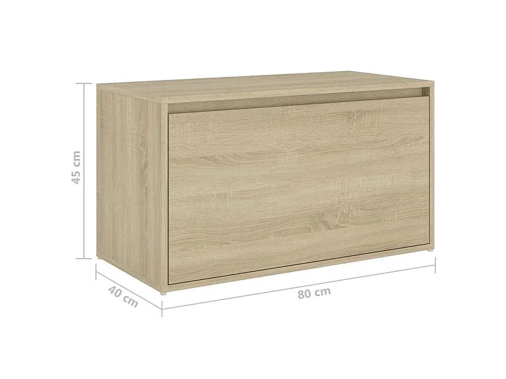 Banc d'entrée 80x40x45 cm Chêne sonoma Bois d'ingénierie