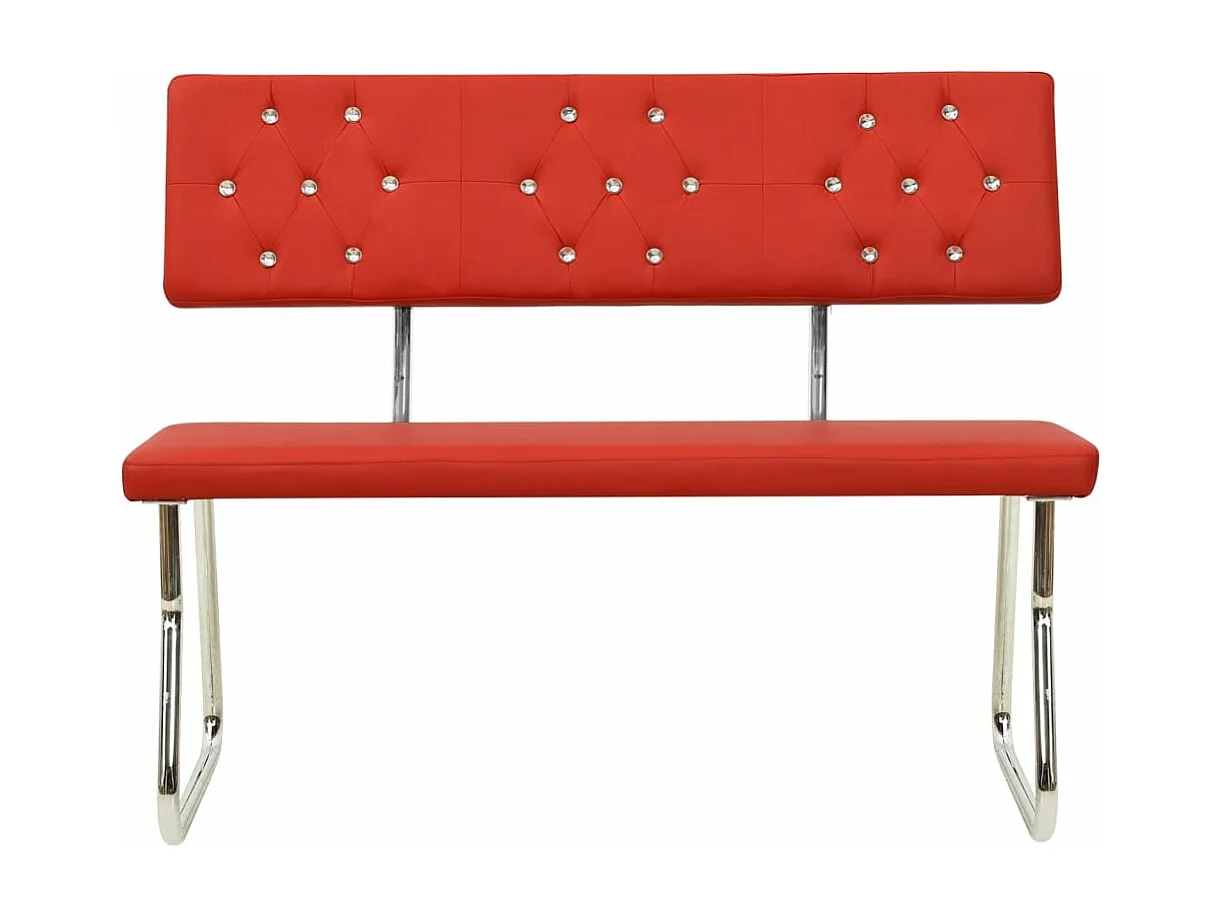 Banc 110 cm Rouge Similicuir