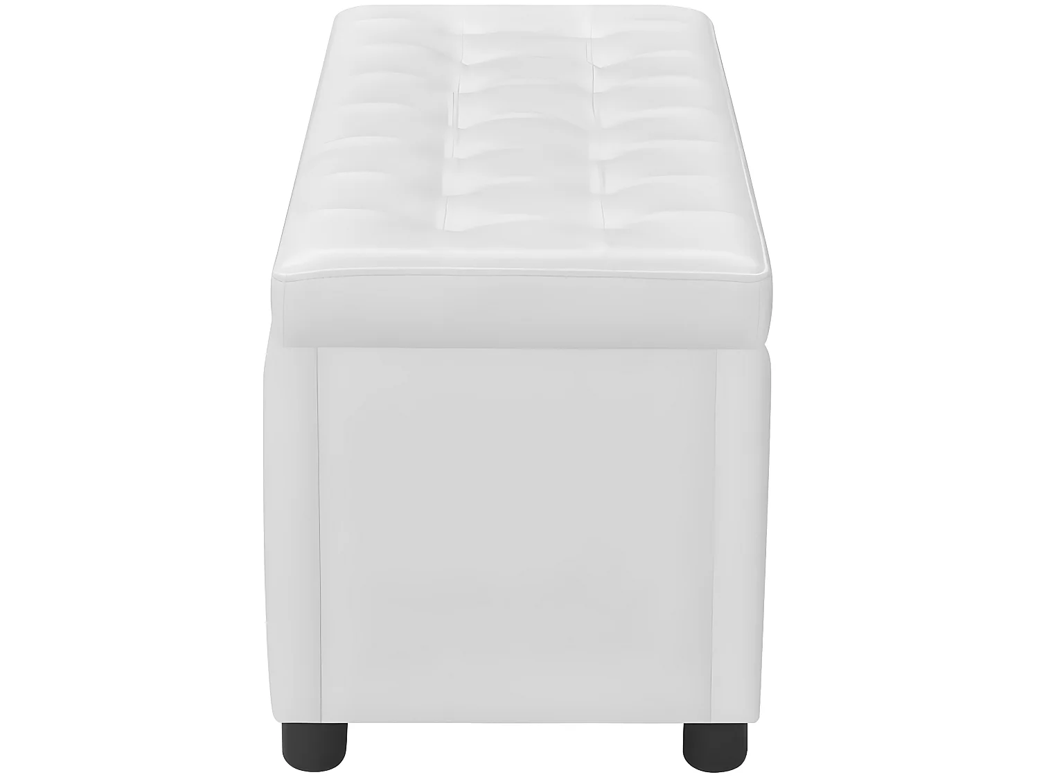 Sitztruhe Gepolstert Kunstleder Weiß