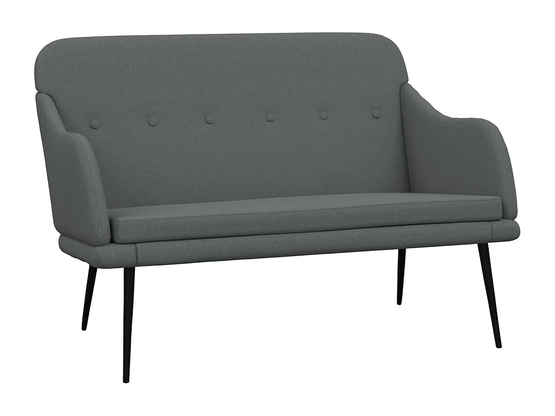 Banc Gris foncé 110x76x80 cm Tissu