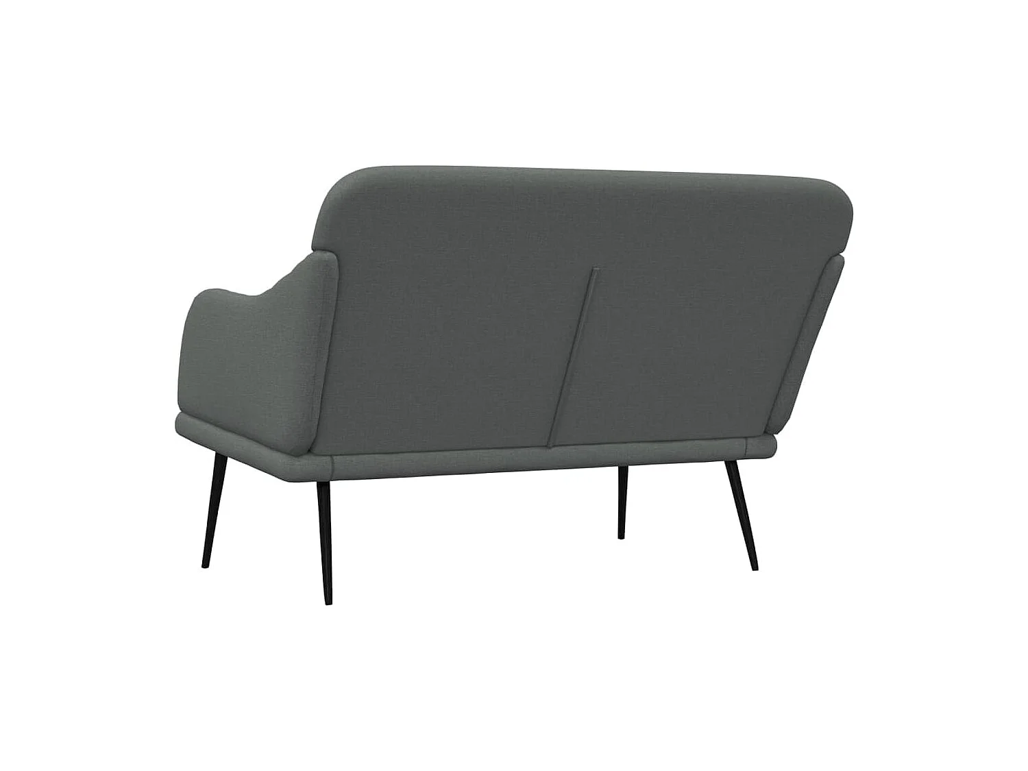 Sitzbank Dunkelgrau 110x76x80 cm Stoff