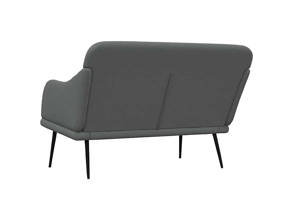 Bankje 110x76x80 cm stof donkergrijs