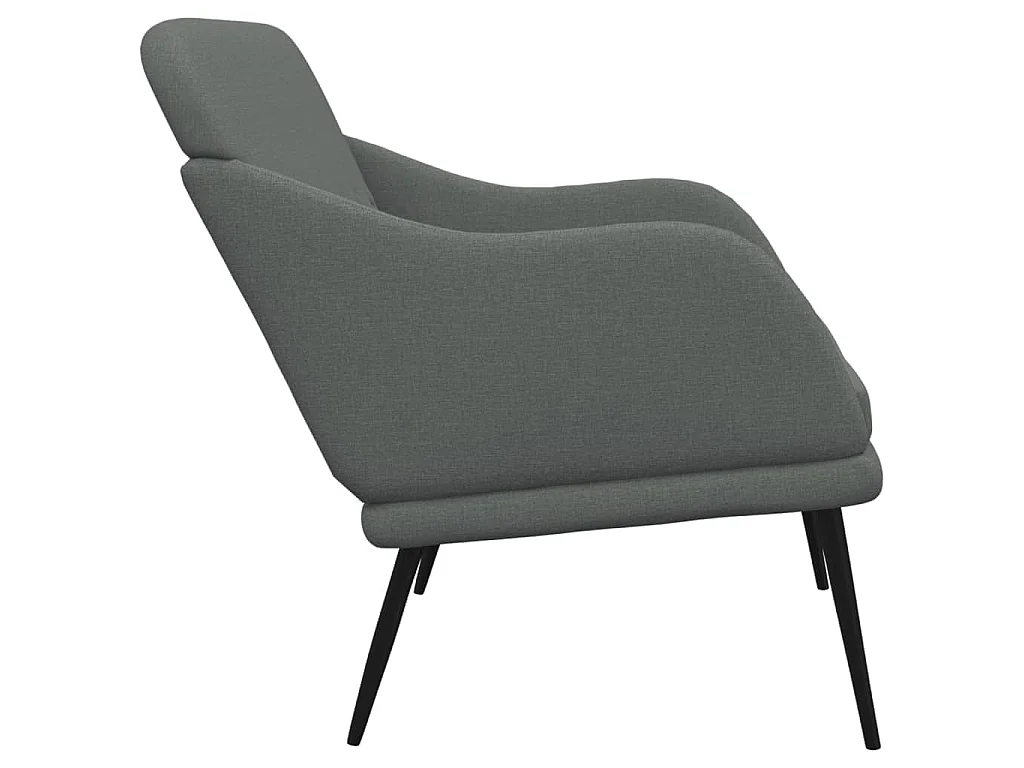 Bankje 110x76x80 cm stof donkergrijs