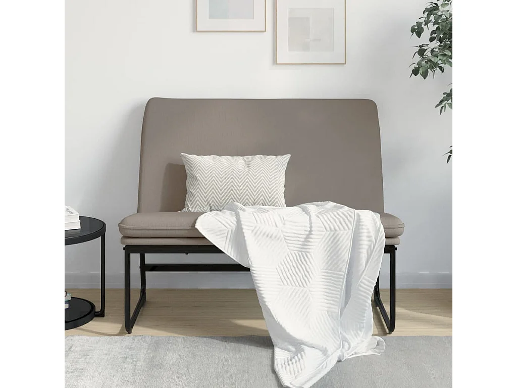 Banc Taupe 100x75x76 cm Tissu