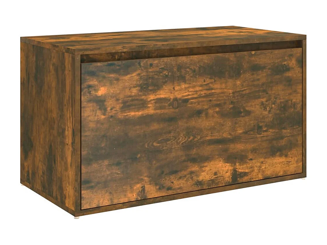 Halbankje 80x40x45 cm bewerkt hout gerookt eikenkleurig