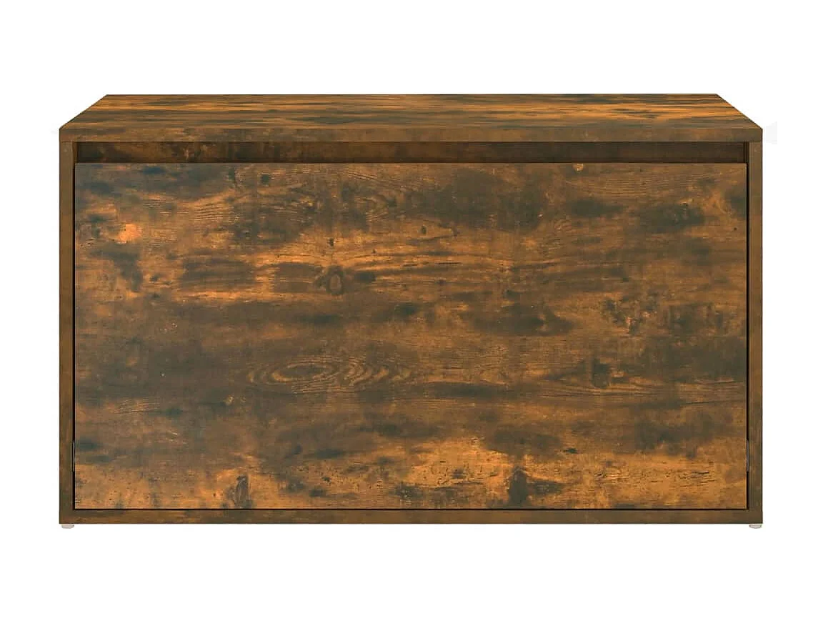Halbankje 80x40x45 cm bewerkt hout gerookt eikenkleurig