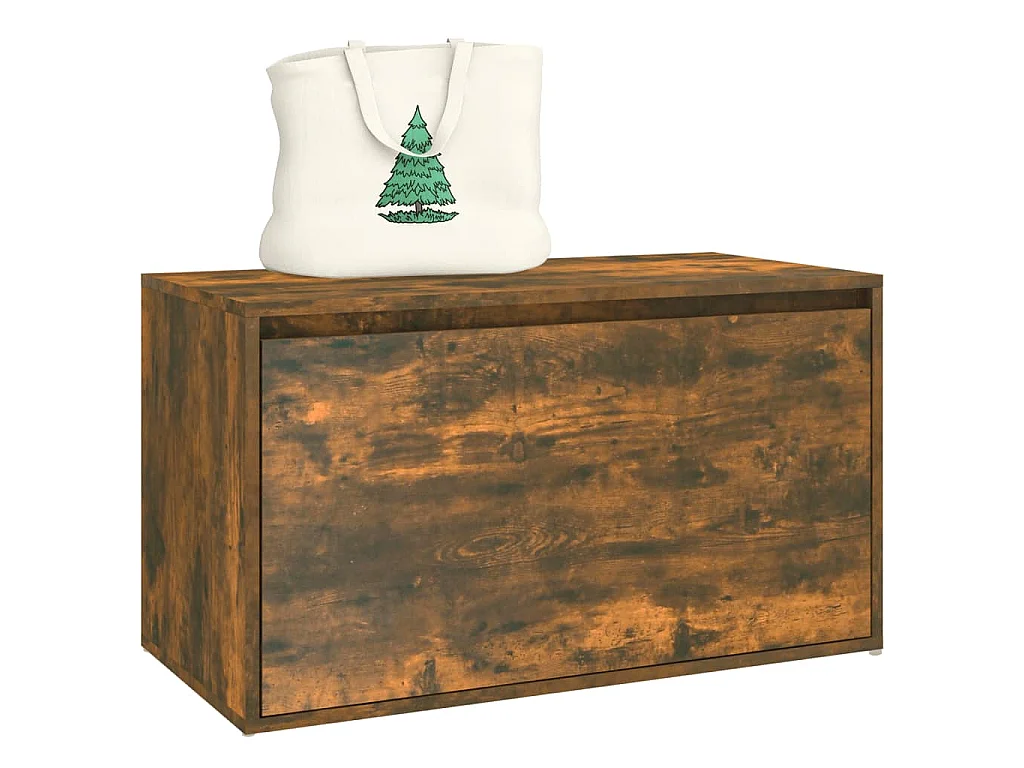 Banc d'entrée 80x40x45 cm Chêne fumé Bois d'ingénierie