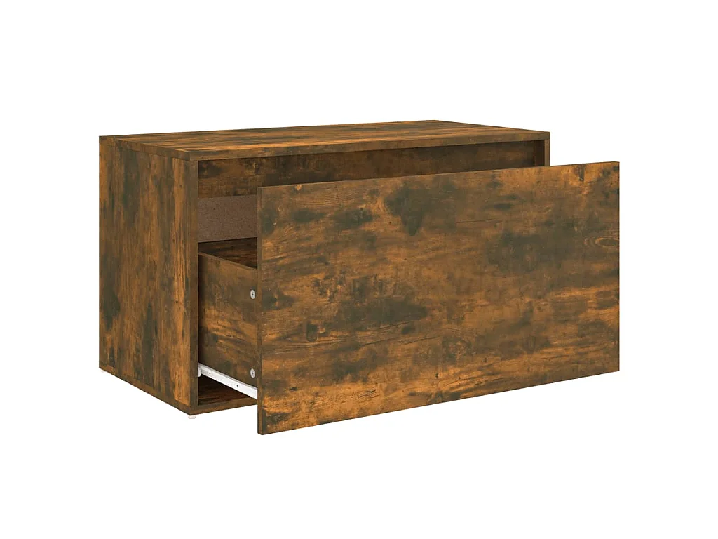 Banc d'entrée 80x40x45 cm Chêne fumé Bois d'ingénierie