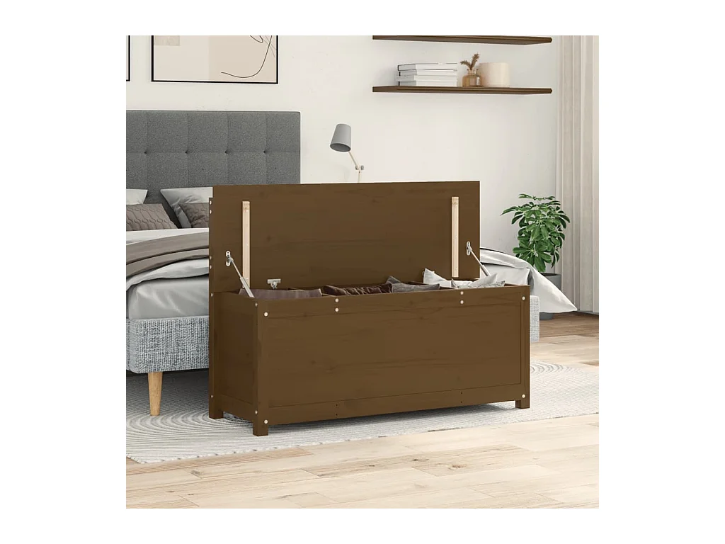 Banc Marron miel 110x41x76,5 cm Bois de pin massif