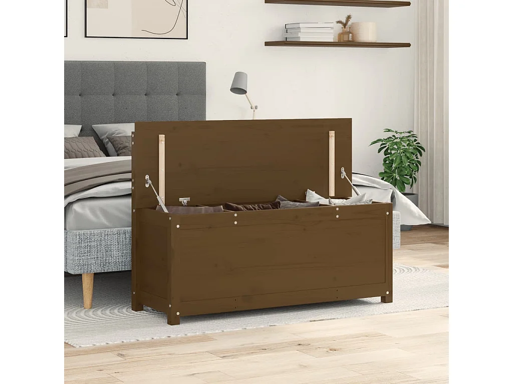 Banc Marron miel 110x41x76,5 cm Bois de pin massif