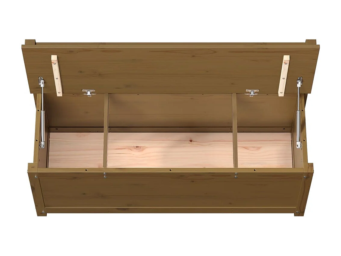 Banc Marron miel 110x41x76,5 cm Bois de pin massif