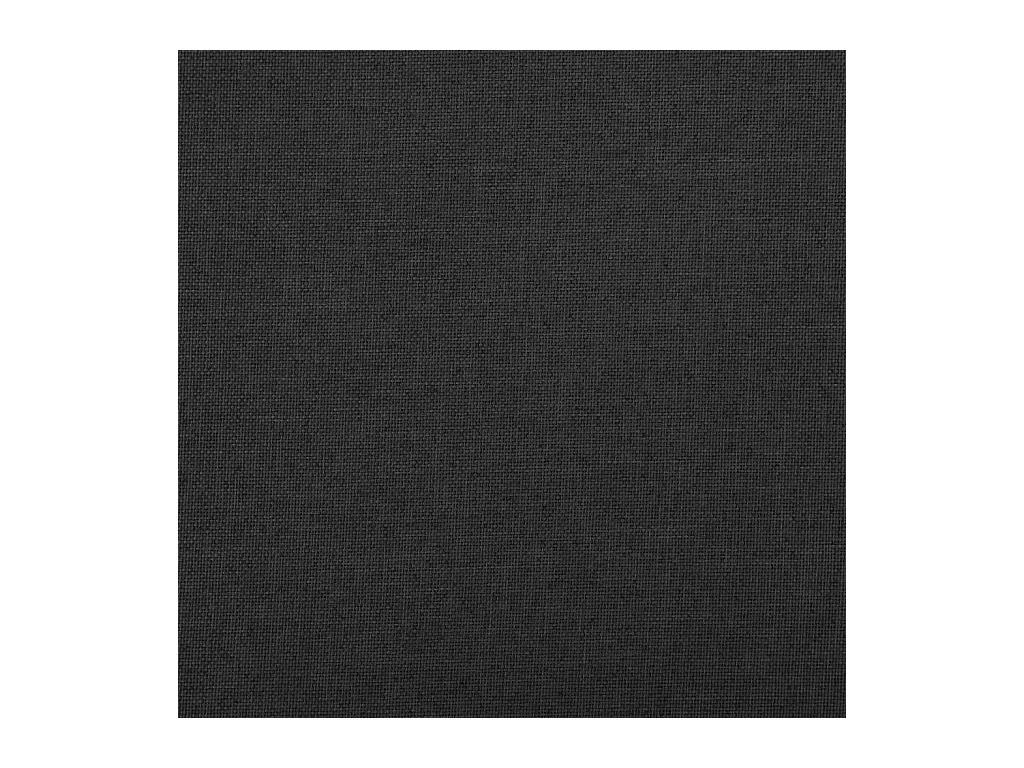 Banco de almacenaje plegable lino sintético negro 76x38x38 cm