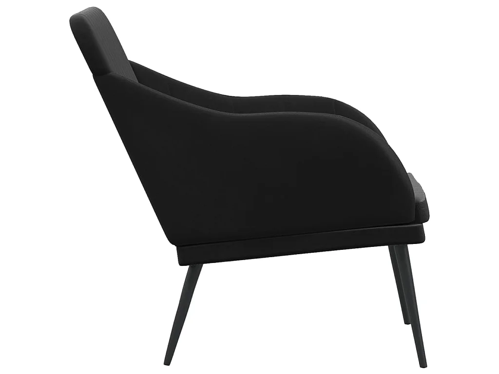 Banco de terciopelo negro 110x76x80 cm